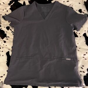 Figs Charcoal Scrub Top